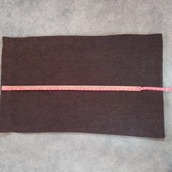 Allen+Roth Woven Brown Black Out Curtain with cream tiebacks. - Picture 5 of 12